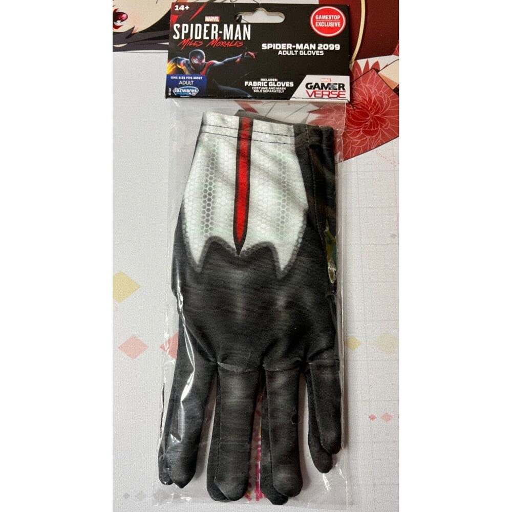 Marvel Spider-Man Miles Morales 2099 Gamer Verse Black Adult Fabric Gloves